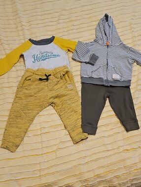 Infants Tops And Bottoms - Mustard And Green Colors Different Sizes. Adoreable